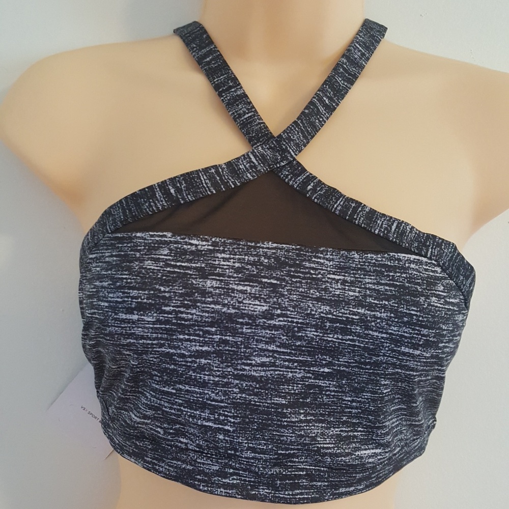 NWT VICTORIA'S SECRET HIGH NECK SPORT BRA SZ.L - Picture 1 of 3